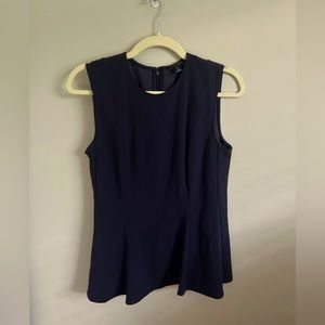 Navy Peplum Ann Taylor Blouse Size 4
